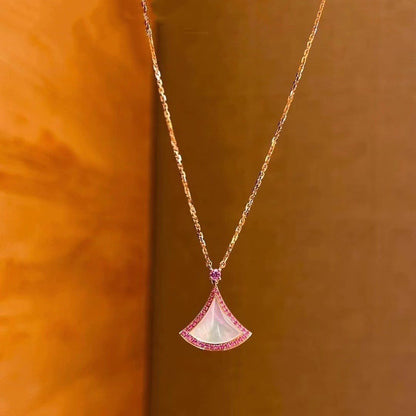 [Edler Schmuck] TRAUM HALSKETTE MOP DIAMANT ROSA