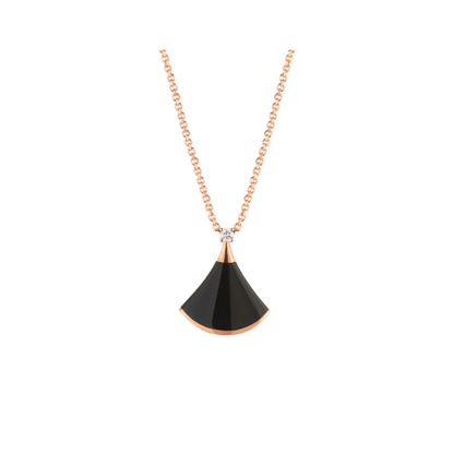 [Edler Schmuck] TRAUM HALSKETTE ONYX 1 DIAMANT