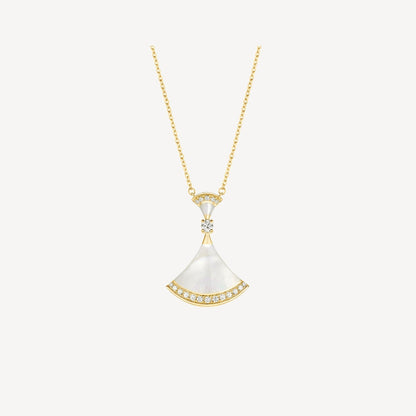 [Edler Schmuck] TRAUM HALSKETTE MOP GOLD DIAMANT