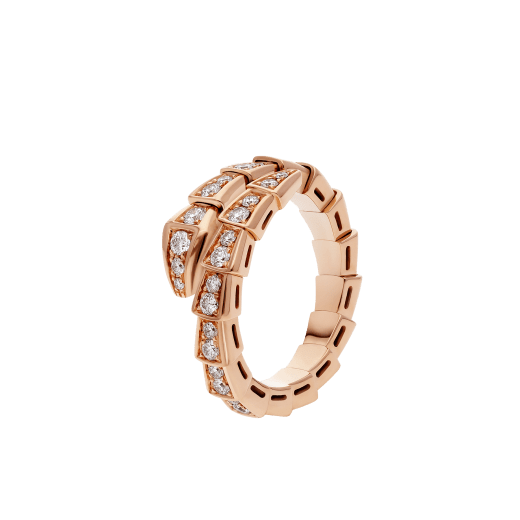 [Edler Schmuck] SERPENTI RING ROTGOLD MIT DIAMANTEN 4MM