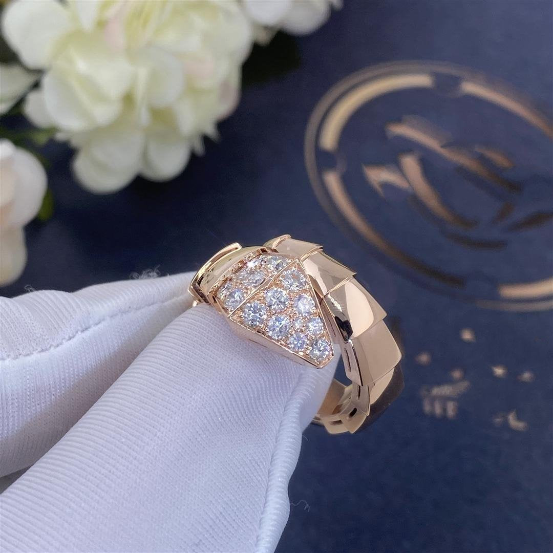 [Edler Schmuck]SERPENTI RING ROSGOLD DIAMANT