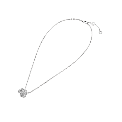 [Edler Schmuck]SERPENTI SILBER HALSKETTE DOPPELRING DIAMANT