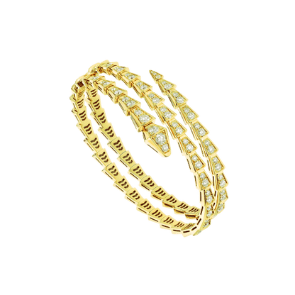 [Edler Schmuck]SERPENTI ARMBAND GOLD DIAMANT ZWEIREIHIG