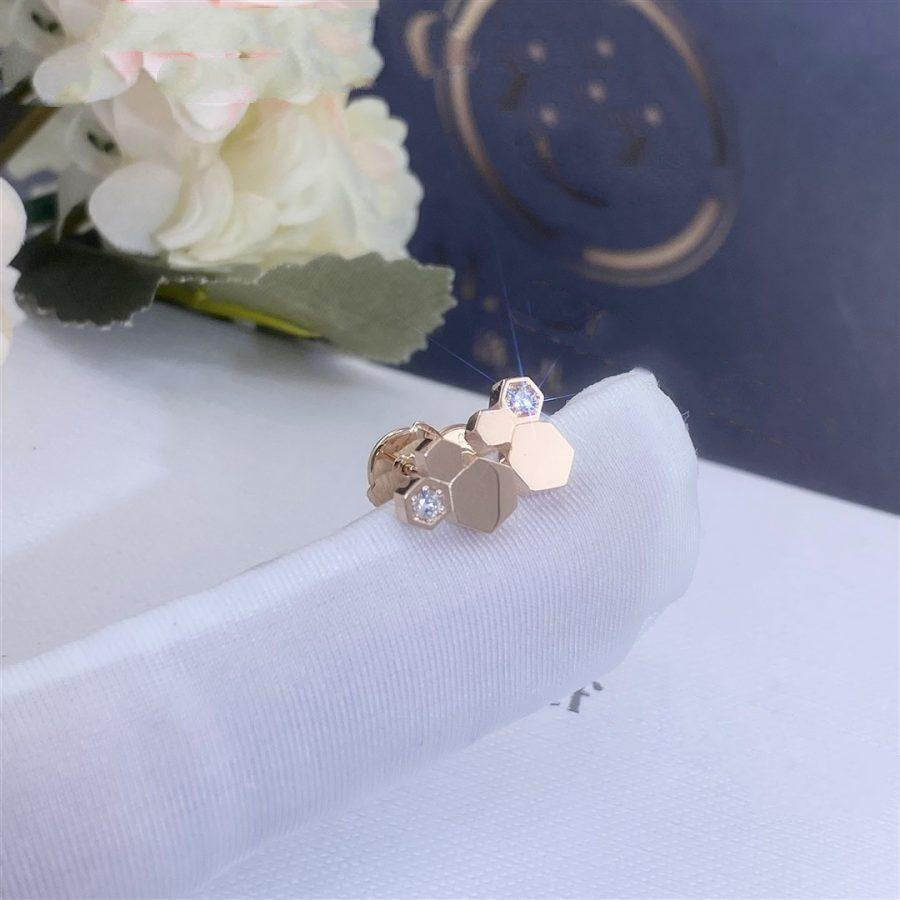 [Edler Schmuck] BEE LOVE ROSA GOLD DIAMANT OHRRINGE