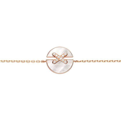 [Edler Schmuck]JEUX DE ARMBAND MOP ROSA GOLD DIAMANTEN