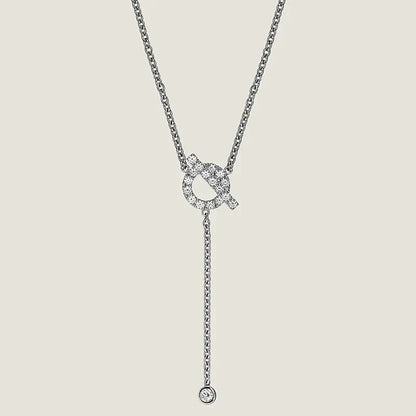 [Edler Schmuck]FINESSE SILBER DIAMANT HALSKETTE