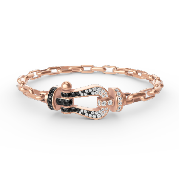 [Edler Schmuck]FORCE großes Hufeisenverschluss-Metallarmband