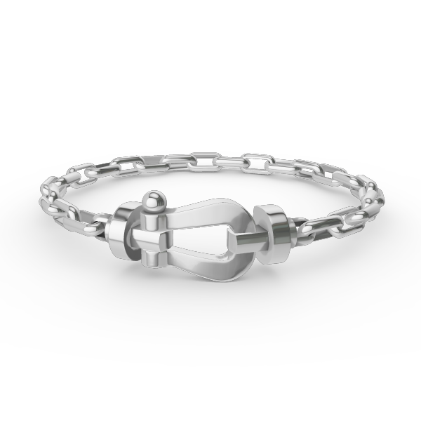 [Edler Schmuck]FORCE großes Hufeisenverschluss-Metallarmband