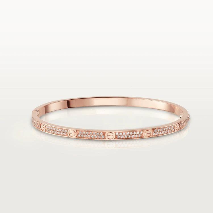 [Edler Schmuck] LIEBE ARMBAND 3,65 MM MIT DIAMANTEN GEPAPERT