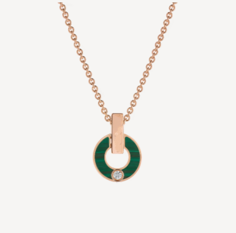 [Edler Schmuck]GARI HALSKETTE ROSA GOLD MALACHIT