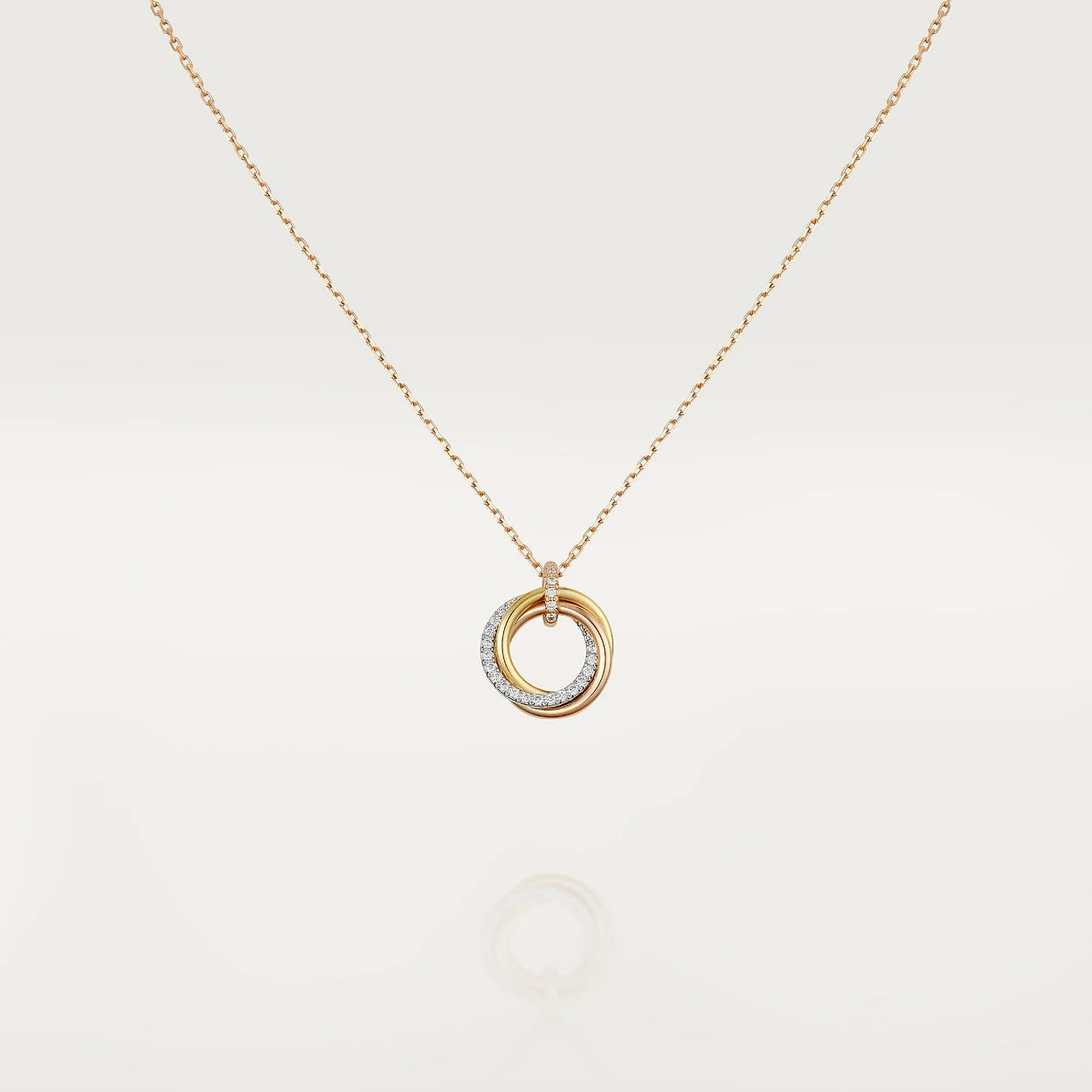 [Edler Schmuck]TRINITY HALSKETTE SILBER GOLD ROSGOLD DIAMANTEN 