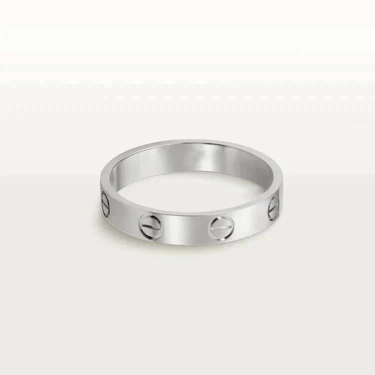 [Edler Schmuck] LIEBESRING 4MM 1 DIAMANT SILBER